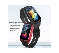 4G Elderly Watch with GPS,SOS,Fall Detection Emergency Support,AI Health Monitoring for Elderly Red B