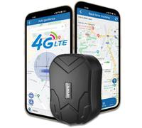 4G Localizador GPS para Coche sin Suscripción 20000mAh Batería 240 Días en Espera GPS Tracker Magnético Resistente al Agua IP65 Rastreador con App Gratuita, Alarma de Vibración, Geocercado, Historia