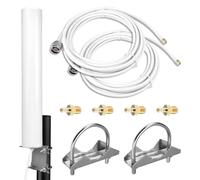 4G LTE 5G 7-12dBi Antena Exterior MimoOmnidireccional Amplificación de Señal Externa 698-3800MHz Compatible con Router Módem 4G LTE 5G,Recepción de Señal de Largo Alcance,Adaptador TS9 SMA CRC9