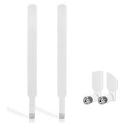 4G LTE Antena RP-SMA 10dBi Amplificador de señal WiFi Omnidireccional WLAN (LAN inalámbrica) para Router/Puntos de Acceso/Tarjetas WLAN - RP-SMA Connector (Blanco 2-Paquete)