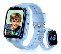4G Reloj Inteligente Niño con GPS y Llamadas, Smartwatch Niños Llamadas Videollamada Teléfono SOS Chat SMS Juego Despertador IP68 Impermeable Modo Clase Localizador, Reloj GPS Niños Estudiante Regalo