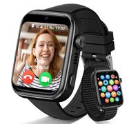 4G Reloj Inteligente Niño, Smartwatch Niños con GPS y Llamadas, Videollamadas, Chat de Voz, SMS, WhatsApp, SIM, SOS, Modo Escuela, WiFi, Localizador, Podómetro IP68 Reloj Niño y Niñas Negro Regalo