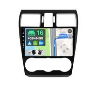 [4GB+64GB] Android 16 2 DIN Autoradio para Subaru Forester/XV/WRX 2013-2018-[Integrado CarPlay/Android Auto/DSP/GPS]-IPS 9 Pulgada Touch Screen-CAM+Mic-Dab/Bluetooth 5.0/AHD Cámara