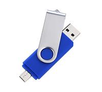 4GB/8GB/16GB/32GB/64GB/128GB USB Conectores de Doble Unidad Flash 2 en 1 Pluma for teléfonos Inteligentes, tabletas, computadoras (Capacity : 128GB, Color : Blue1)