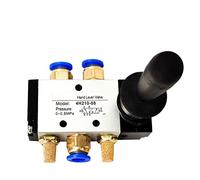 4H210-08/4H310-10/4H410-15 Válvula de control manual aire 2 posiciones y 5 puertos neumática accionada por palanca 5/2 vías 1 pieza(With 8mm Fittings,4H410-15)