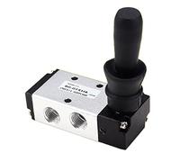 4h210-08 Válvula de control palanca manual neumática 1/4quot; aire vía activa, 5 posiciones, 2 puertos, 5/2, con accesorios, 1 unidad(With 4mm Fittings)