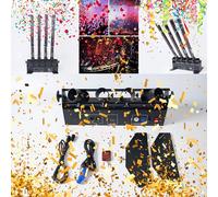4HEAD - Lanzador eléctrico de confeti con control remoto inalámbrico para DJ, fiesta, discoteca, boda, escenario, concierto, espectáculo