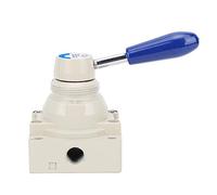 4HV210-08 Válvula de aire, válvula neumática de 4 vías y 2 posiciones con palanca manual, control manual de acción directa con puerto PT de 1/4 pulgada, cuerpo de aleación de