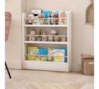 4in Thickness Floor Bookshelf Wide 20/24/28/31/35/39/47inch Corner Bookshelves Wall Mounted Bookcases For Small Spaces,Book Display 3-6 Storey,Equipped With Reinforced Anti Fall Accessories(24in)