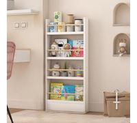 4in Thickness Floor Bookshelf Wide 20/24/28/31/35/39/47inch Corner Bookshelves Wall Mounted Bookcases For Small Spaces，Book Display 3-6 Storey，Equipped With Reinforced Anti Fall Accessories(20in)