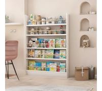 4in Thickness Floor Bookshelf Wide 20/24/28/31/35/39/47inch Corner Bookshelves Wall Mounted Bookcases For Small Spaces，Book Display 3-6 Storey，Equipped With Reinforced Anti Fall Accessories(39in)