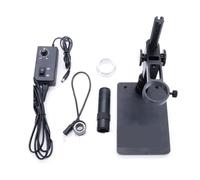 4K 2K 1080P 51MP Laboratorio de Video Industrial VGA USB Microscopio Cámara Zoom 130x C-Mount Lente Anillo de luz LED for reparación de PCB de teléfono Claro y Suave(Stand Lens LED Light)