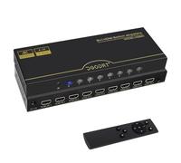 4K 30Hz HDMI Umschalter 8 in 1 out,8 Port Automatisch HDMI Switcher mit 5V-Netzkabel + IR-Infrarot-Empfänger,Umschaltung für Xbox, PS4,HDTV,TV Stick,BLU-Ray