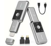 4K@30Hz Wireless HDMI Transmisor y Receptor, 2.4G/5.8G HDMI Sender Extender con Pantalla LCD, 3 Modos y Baja Latencia & 50M Rango, para PC/Portátil/TV/HDTV/TV Box (No Necesita App/Bluetooth)