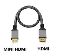 4K @ 60HZ Nylon MINI HDMI a HDMI Cable HDMI2.0 MINIHDMI macho A macho HD 1080P adaptador convertidor 1M 2M 3M 5M 10M Cable TV cámara 4K MINIHDMI