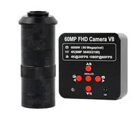 4K 60MP HDMI USB TF cámara de vídeo de microscopio Industrial reparación PCB de teléfono lupa electrónica y lente de montaje en C 100X