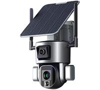 4K 8MP Solar Camera 360° PTZ 10X Zoom 4G SIM/WiFi Security Outdoor Camera Humanoid Tracking Color Night Vision Camera,WiFi 10xZoom 128g,Passion33