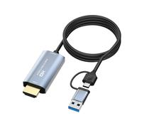 4K -Compatible con Tipo-C+Tarjeta de Captura USB 1080P Juego de Computadora TeléFono MóVil Audio en Vivo Tarjeta de Captura de Video 1.8M