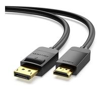 Cable Conversor Vention HAGBH/ DisplayPort Macho - HDMI 4K Macho/ 2m/ Negro