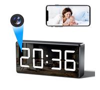 4K HD cámara espía inalámbrica WiFi con 170 gran angular cámara de vigilancia WiFi interior alarma casa inalámbrica con cámara infrarroja transmisión WiFi a distancia discreta detector de movimiento