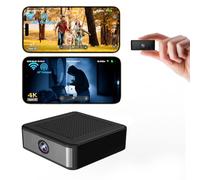 4K Mini Camara Espia, WiFi/Ap Hotspot/Sin WiFi Disponible | Visión Nocturna, Soporte Magnétic, Detección de Movimiento, Mini Camaras de Vigilancia para Hogar/Interior/Exterior, Negro