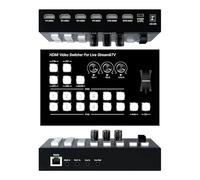 4K Mixer Video Multiformat Switcher, 4 canales Multi Camera atem Mini Pro Live for Live Broadcast Streaming Production Video Mixer Switcher Station Type C Record