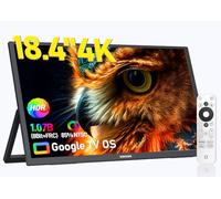 4K Monitor Portátil, 18.4 Pulgadas Pantalla Portatil, Google TV, 3840*2160 UHD Portable Monitor, HDR, 85% NTSC, IPS Matte Eye Care Screen para PC/Laptop/Phone/Tablet/Xbox/PS4/5/Switch, USB C/HDMI