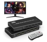 4K Multi-Viewer HDMI Quad 4x1, multiconmutador 4 en 1, pantalla dividida sin costuras con control remoto IR