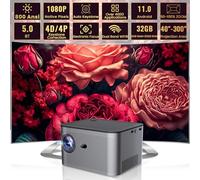 4K Proyector Full HD 1080P Nativo WiFi 6 BT5.0 Proyector 18000 Lúmen,Enfoque Eléctrico,300'' Proyector LED para,Sistema Operativo Android Integrado 11.0,Compatible TV,PC,TV Stick,Computadora Portátil