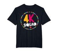 4K Squad Crew Team Maestro Kinder Primaria Camiseta, Hombre Tallas Grandes, Negro, 6X Alto