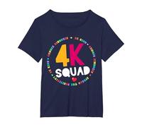 4K Squad Crew Team Maestro Kinder Primaria Camiseta, Mujer Tallas Grandes, Azul Marino, 2XL Grande