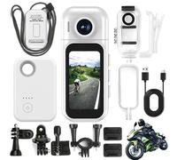 4k Thumb Camera, Upgraded Mini Portable Camera With Touchscreen, Wearable Pocket Cam With Magnetic Lanyard, Hands-Free Pov Recording, For Motorcycle, Bike, Travel, Pet Walking (4k-White-128G)
