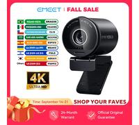 4K UHD Cámara Web con sensor Sony y micrófonos duales con cancelación de ruido - EMEET S800: ¡Excelente calidad de imagen y audio para videollamadas y streaming en vivo con HDR Webcam 4K