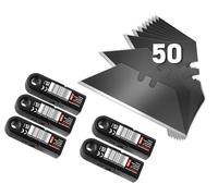 4K5 50 SK2 Cuchillas de repuesto para cortador con un ancho de hoja de 18 mm, CB 18 B, cuchillas en forma de paralelogramo con 7 segmentos cada uno y triple filo, uso universal