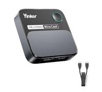 4K60Hz HDMI Wireless Dongle, Yinker 4K @60Hz 5G Miracast Adapter für iOS, MacOS, Android, Windows, Kompatibel mit Miracast, Airplay, DLNA Horizontal oder Hochformat