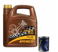 4L PEMCO iDRIVE 370 0W-40 Aceite Motor API SN ACEA A3/B4 Incl. Motor Flush