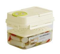4L Pickling Storage Box, Leakproof Pickle Container, Press-Top Korean Style Pickle Jar, Home Kitchen Refrigerator Food Pantry Camping Picnic Use, Sauerkraut Fermentation Container for Vegetables