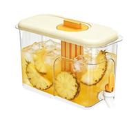 4L Refrigerator Beverage Dispenser - Cold Water Pitcher with Tap | Built-in Filter, Leak-Proof for Home Outdoor Parties | Fridge Door Shelf