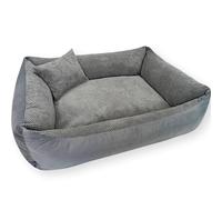 4L Textil Cama para Perro Mediano Acogedora y Lavable (100x80 cm, Gris Oscuro)