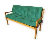 4L Textil Cojín para Banco Exterior - Cojines Banco Exterior Jardín, Cojín Banco Jardín Exterior para Terraza, Balcón y Acolchado para Columpio de Jardín(150x50x50 cm, Verde)