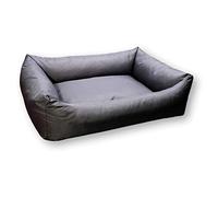 4L Textil Otto Cama Perro Grande, cojín para Perros, Cama para Perros, Funda extraíble Perros, para Perros Impermeable, Mullido cojín Grande, colchón Perro (100x80 cm, Gris Oscuro)