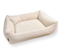 4L Textil TEO Cama para Perros Grandes Lavable y Desenfundable - Cojín Grande para Perros en Tejido Resistente, Sofá para Perros Grandes - 100x80 cm, Beige