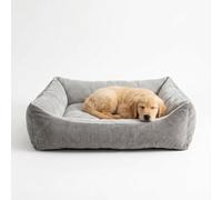 4L Textil TEO Cama para Perros Pequeños Lavable y Desenfundable - Cojín para Perros y Gatos, Sofá para Mascotas - 60x40 cm, Gris