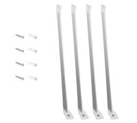 4lots - Soportes de estante con revestimiento epoxi de acero inoxidable reforzado para estanterías de alambre, montaje seguro, estante resistente al óxido