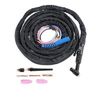 4M / 8M WP18 Kit de antorcha TIG enfriada por agua Soldadoras Klutch Conector europeo Gas enfriado por aire Potencia antorcha de soldadura TIG incorporada (#01 4m, 1912g/67.4oz)
