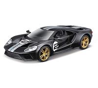4M Bburago Ford Race Heritage Collection - Coche de Carreras Ford GT 2017 - Escala 1:32 - Réplica de vehículo Coleccionable increíblemente Detallada