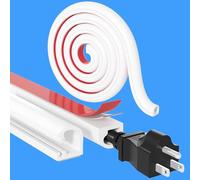 4M Canaleta Cables Pared Adhesivo, Canal de Cable Flexible, Semicircular Canaletas para Cableado, Mini Canaleta de Cables para TV, Suelo, Hogar y Oficina