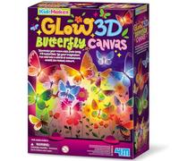 4M KidzMaker - Lienzo de mariposa brillante 3D, crea tu propia mariposa iluminada, kit de arte y manualidades para niños y niñas a partir de 5 años