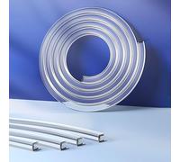 4m Protector De Bordes En Forma De U, 0.5-26mm Perfil De Protección De Bordes, Transparente Burlete Silicona Para Puerta De Ducha De Vidrio(Widths 6-7mm)