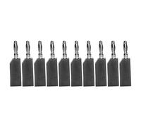 4mm Banana Plugs 10PCS | No Soldering Brass Connectors for Electrical Testing/Instruments/Industrial Equipment | 32A Highest Current, 30-60V, PE Insulation (Negro)